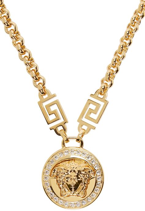 medaillon versace|versace medusa medallion necklace.